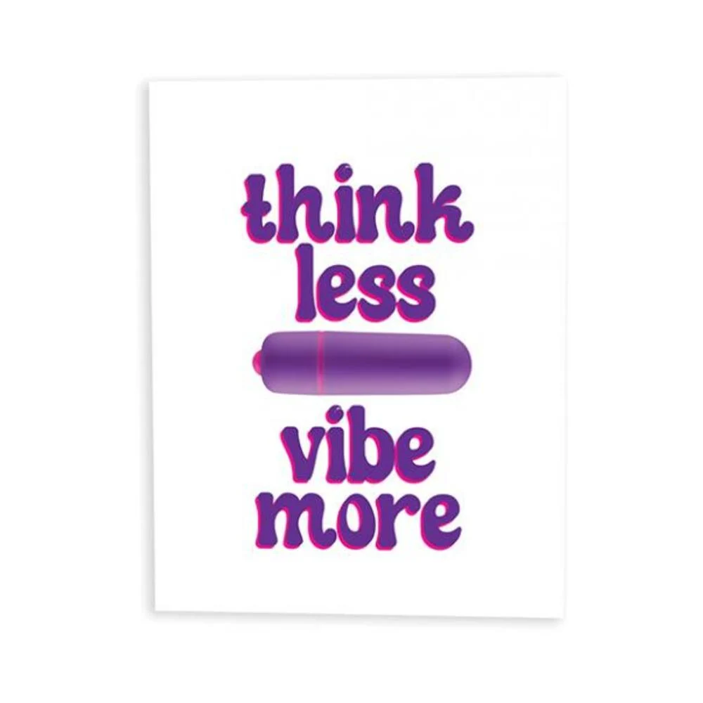 Naughty Vibes Think Less Vibe More Greeting Card