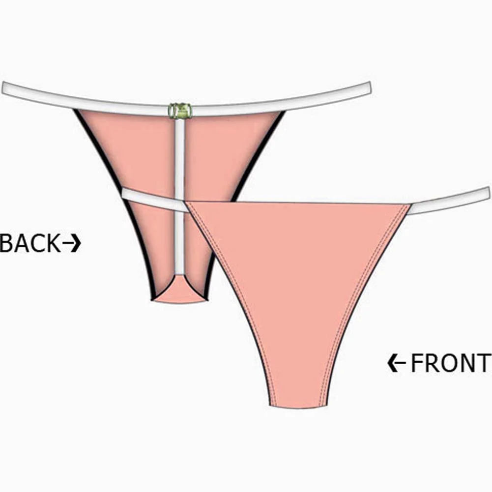 Necessary Objects Barely Nude T-bar Thong Panty, Large, Blush Pink