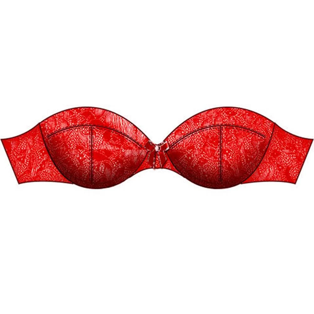 Necessary Objects Miss Scarlett Strapless Convertible Underwire Bra, 36B, Red