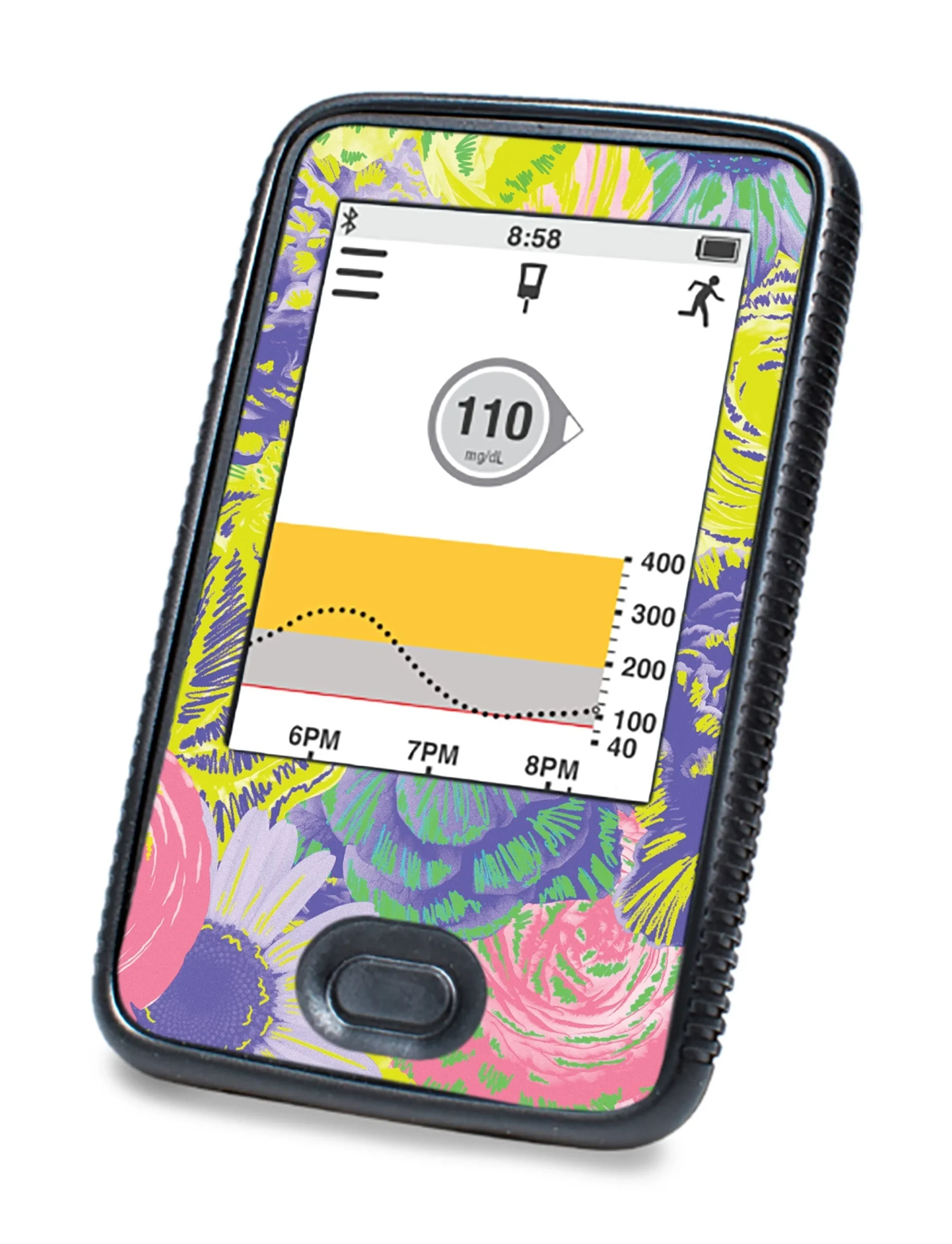Neon Floral DEXCOM G6 Touchscreen Receiver