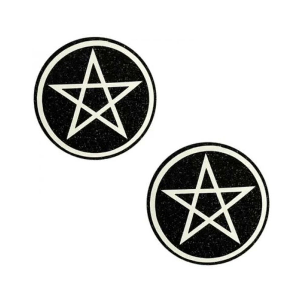Neva Nude Pasty Wicca Black Glitter