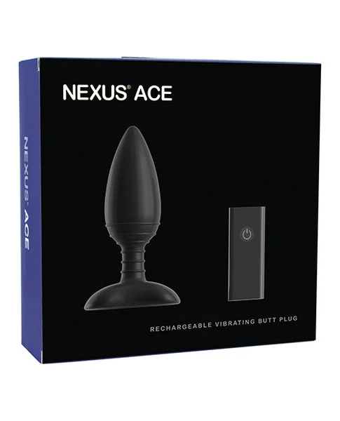 Nexus Ace Remote Control Butt Plug Large - Black