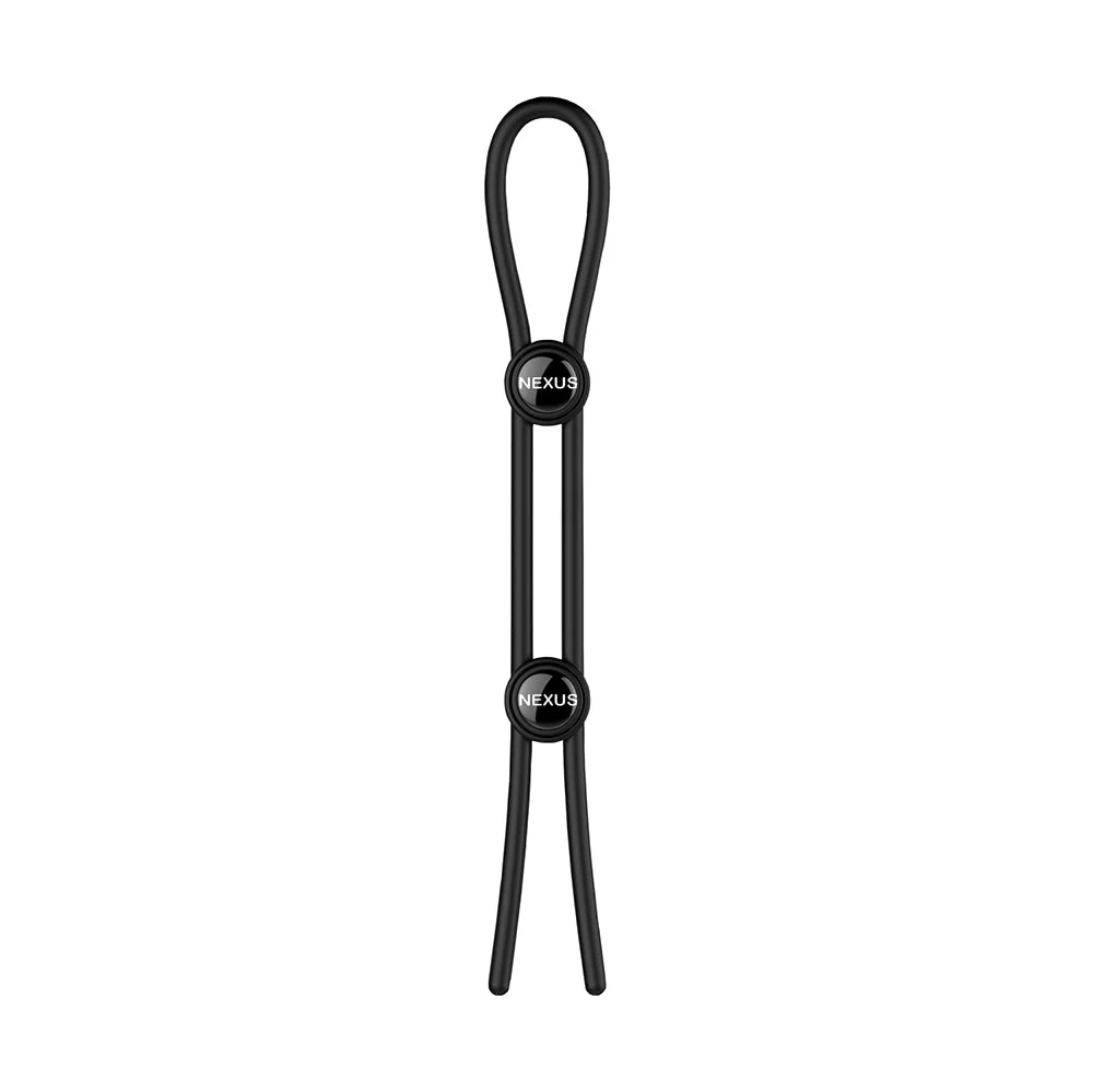 Nexus Forge Adjustable Silicone Cock And Ball Lasso Ring Black