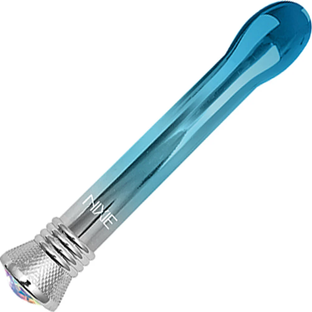 Nixie Waterproof 10 Function Bulb Vibe, 7", Blue Ombre Glow