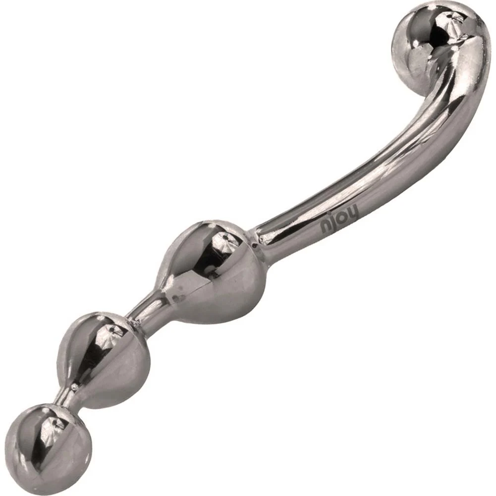 Njoy Metal G-Spot Fun Wand, 7.5", Polished Steel