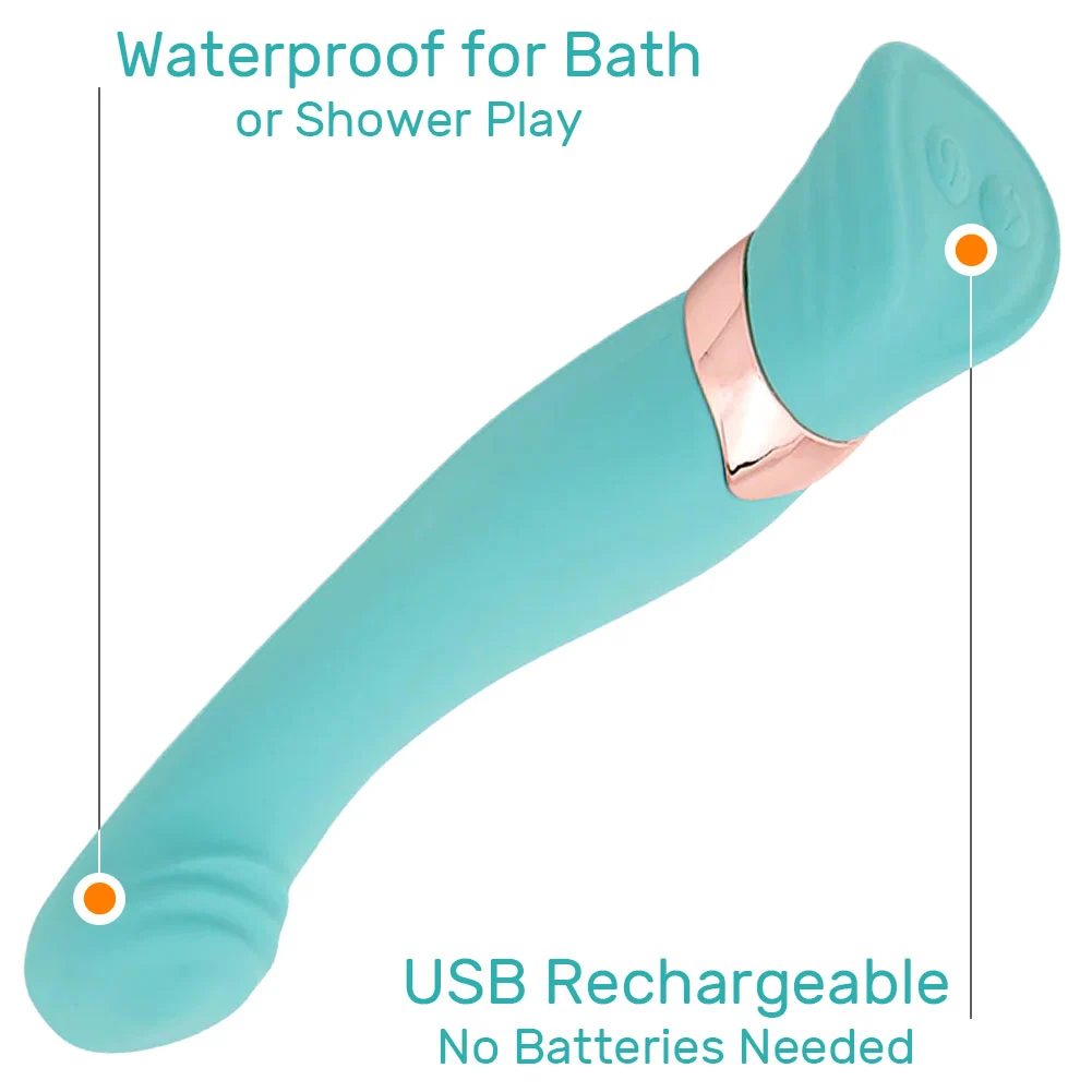 Nu Sensuelle Geminii XLR8 Turbo Boost G-Spot Vibrator, 7.5", Blue