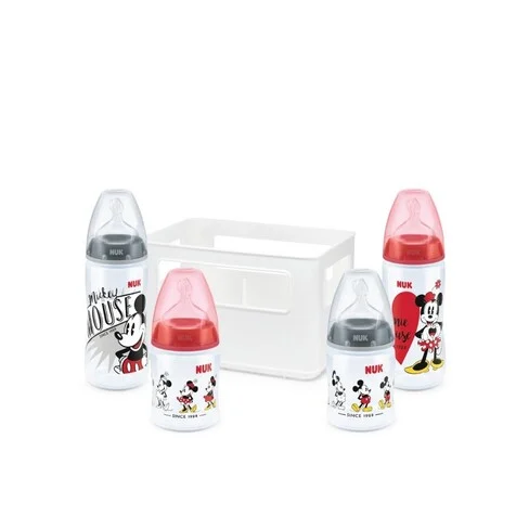 Nuk Mickey & Minnie Baby Bottle with Silicone Teat