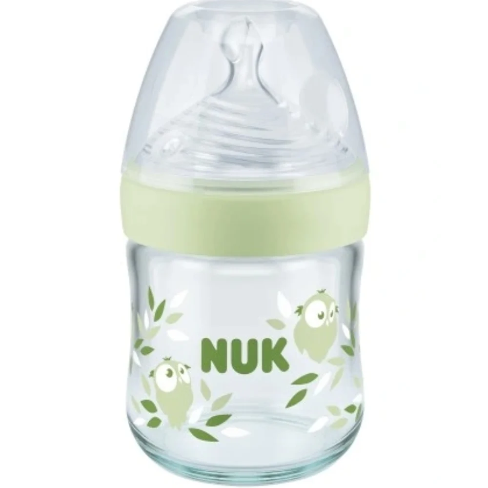 Nuk Nature Sense Glass Baby Bottle with Silicone Teat