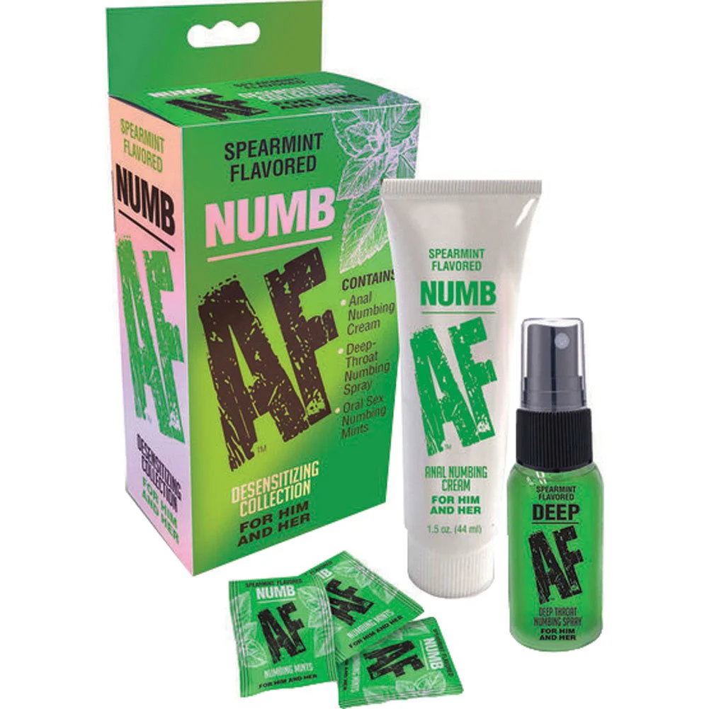 Numb AF Kit with Gel and Deep AF Spray, Spearrmint