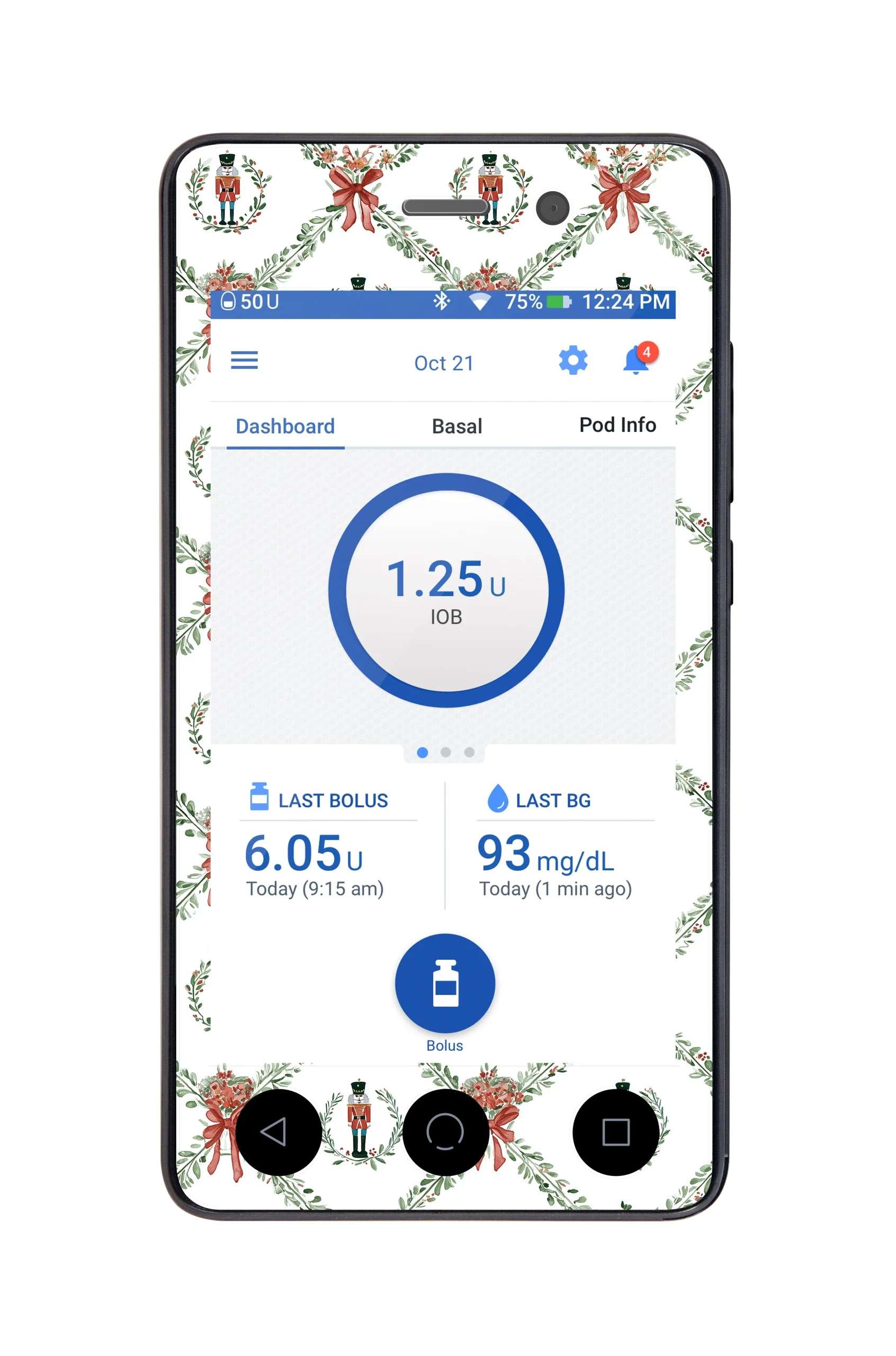 Nutcracker Noel Sticker for Omnipod DASH PDM – Pump Peelz