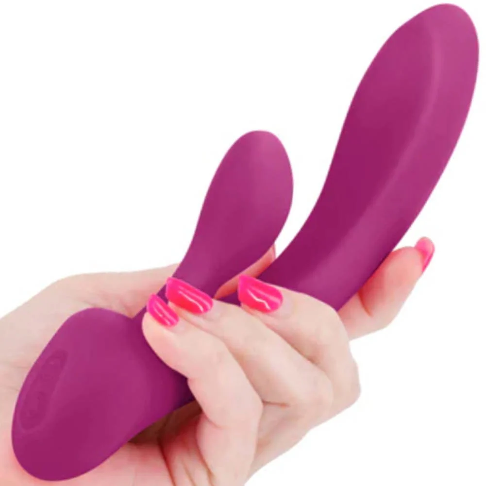 Obsession Bonnie Silicone Rabbit Vibrator, 7.75", Dark Pink