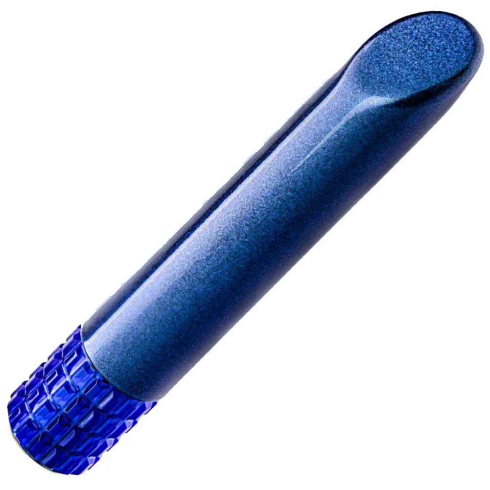 Oh My Gem Jeweled Rechargeable Intimate Vibrator, 5", Sapphire Mystery