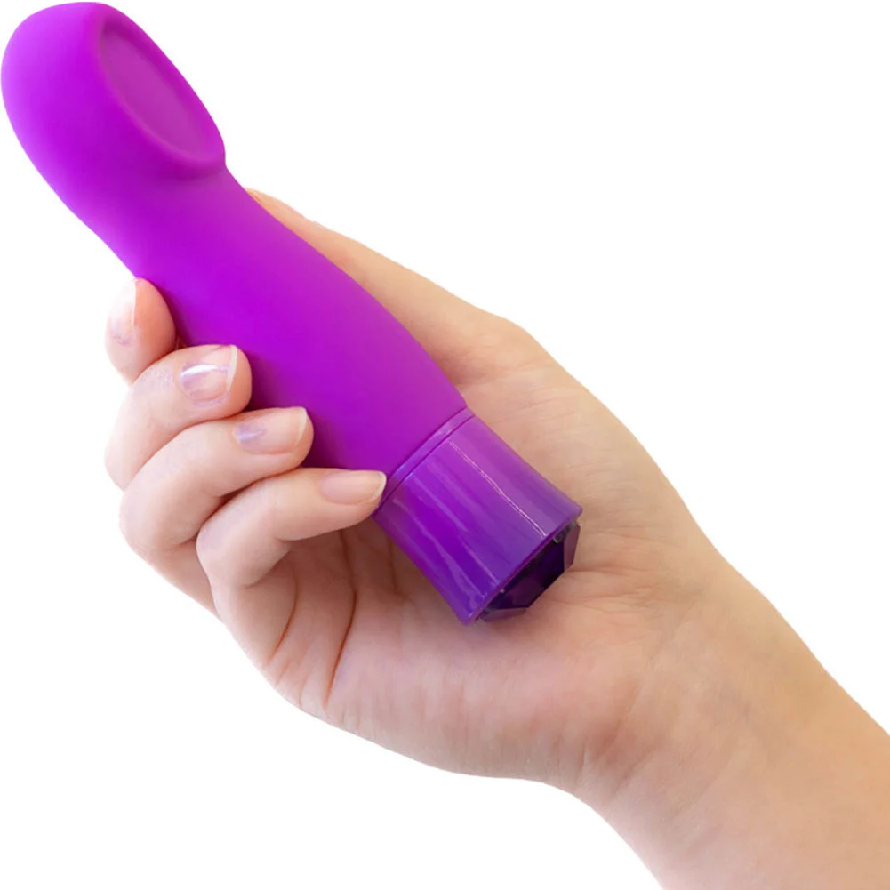 Oh My Gem Warming Clitoral Vibrator, 5.5", Amethyst Charm