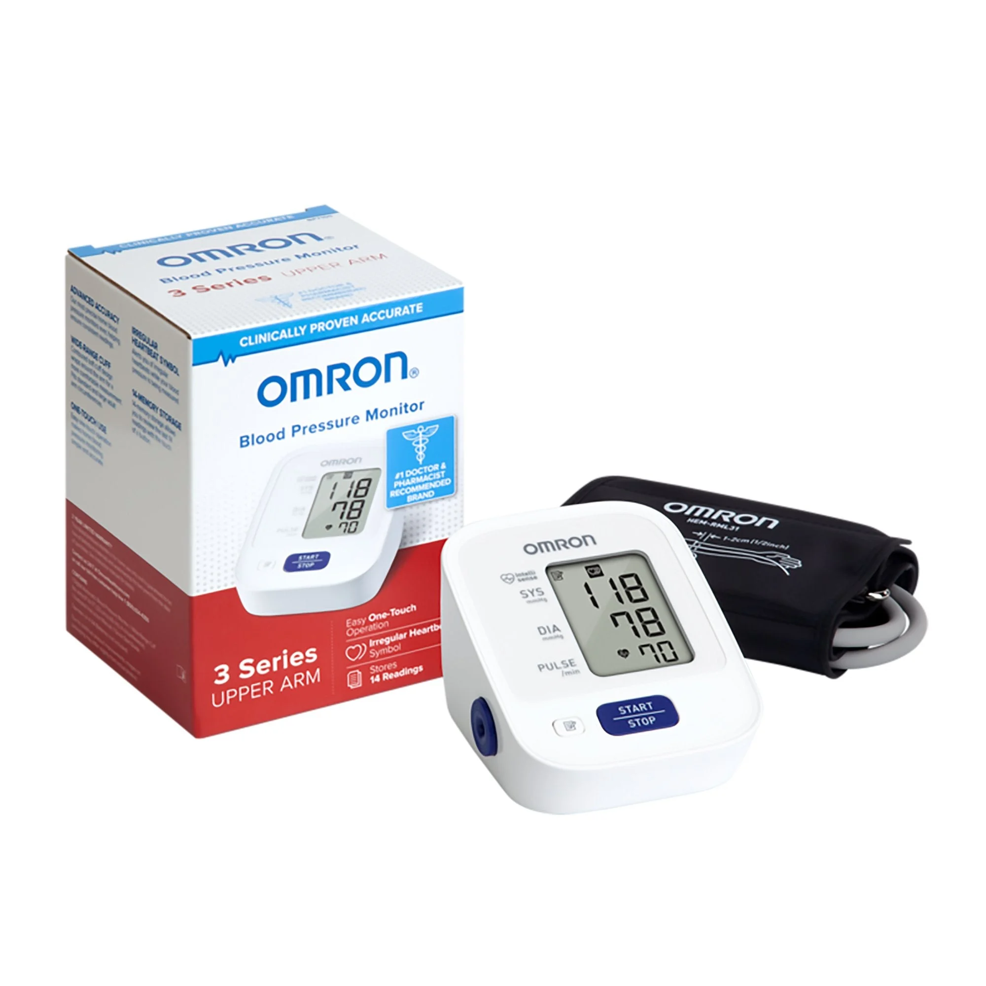 Omron 3 Series Digital Blood Pressure Monitoring Unit 1 Tube