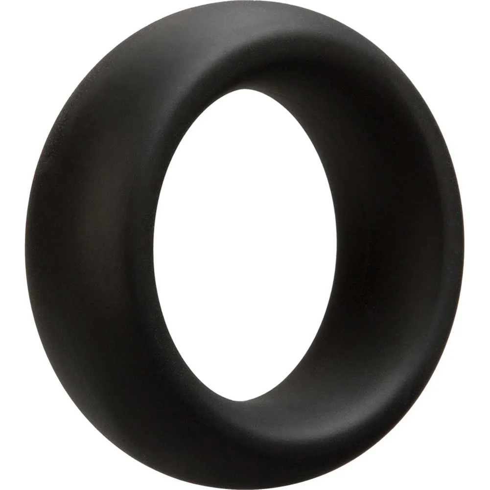 OptiMALE C-Ring Thick Silicone Penis Ring, 35 mm, Black