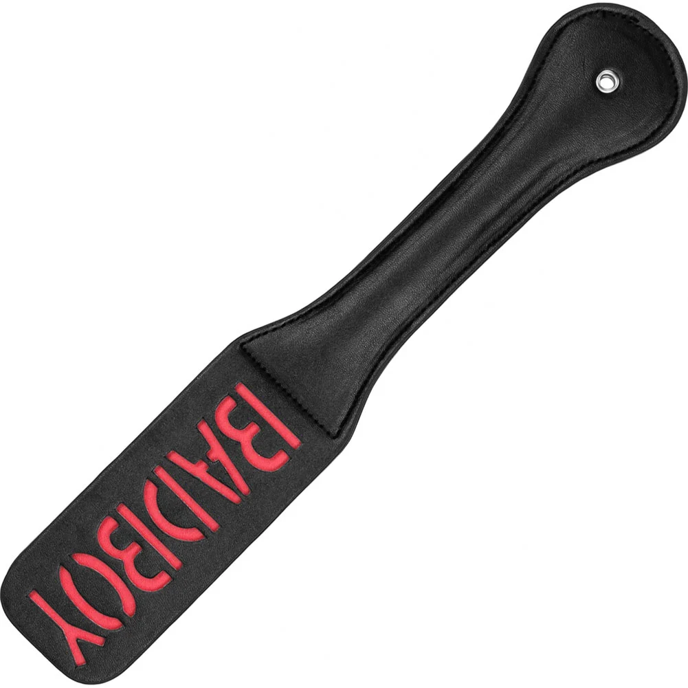 Ouch BADBOY Faux Leather Paddle, 12.5", Black