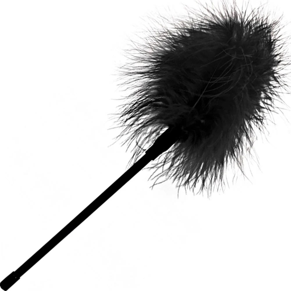 Ouch Black & White Feather Tickler, Black