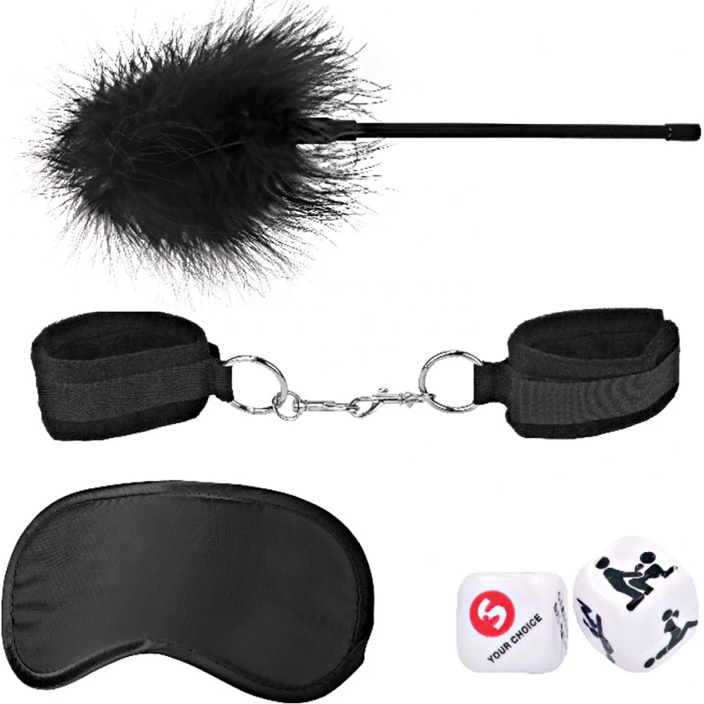 Ouch Black & White Introductory Bondage Kit No 2, Black
