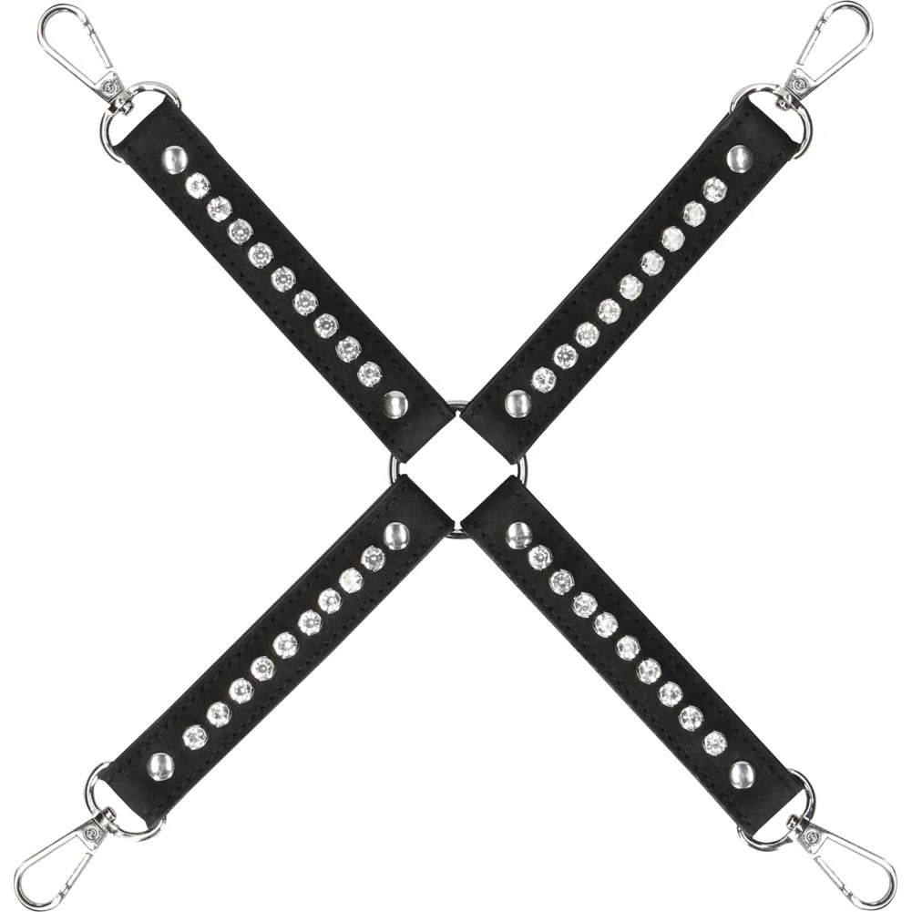 Ouch Diamond Studded Hogtie, Black