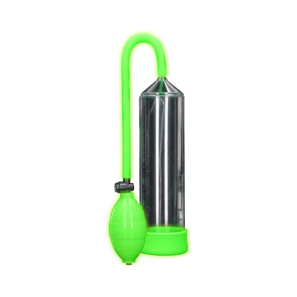 Ouch! Glow Classic Penis Pump, Glow In The Dark Green