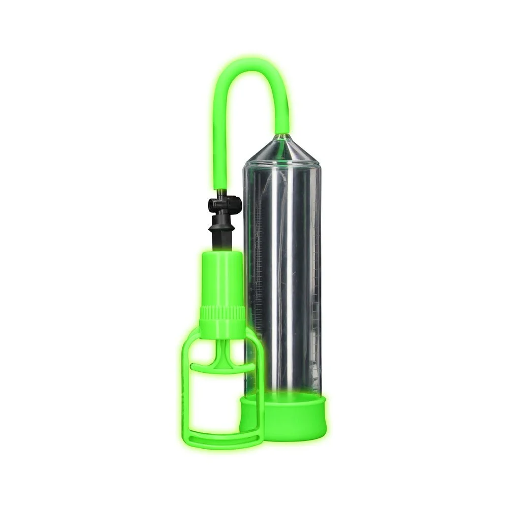 Ouch! Glow Comfort Beginner Penis Pump, Glow In The Dark Green