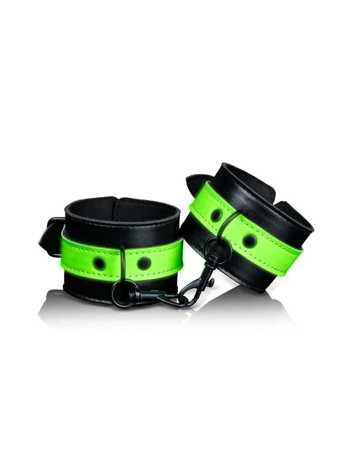 Ouch! Glow Handcuffs - Glow In The Dark - Green