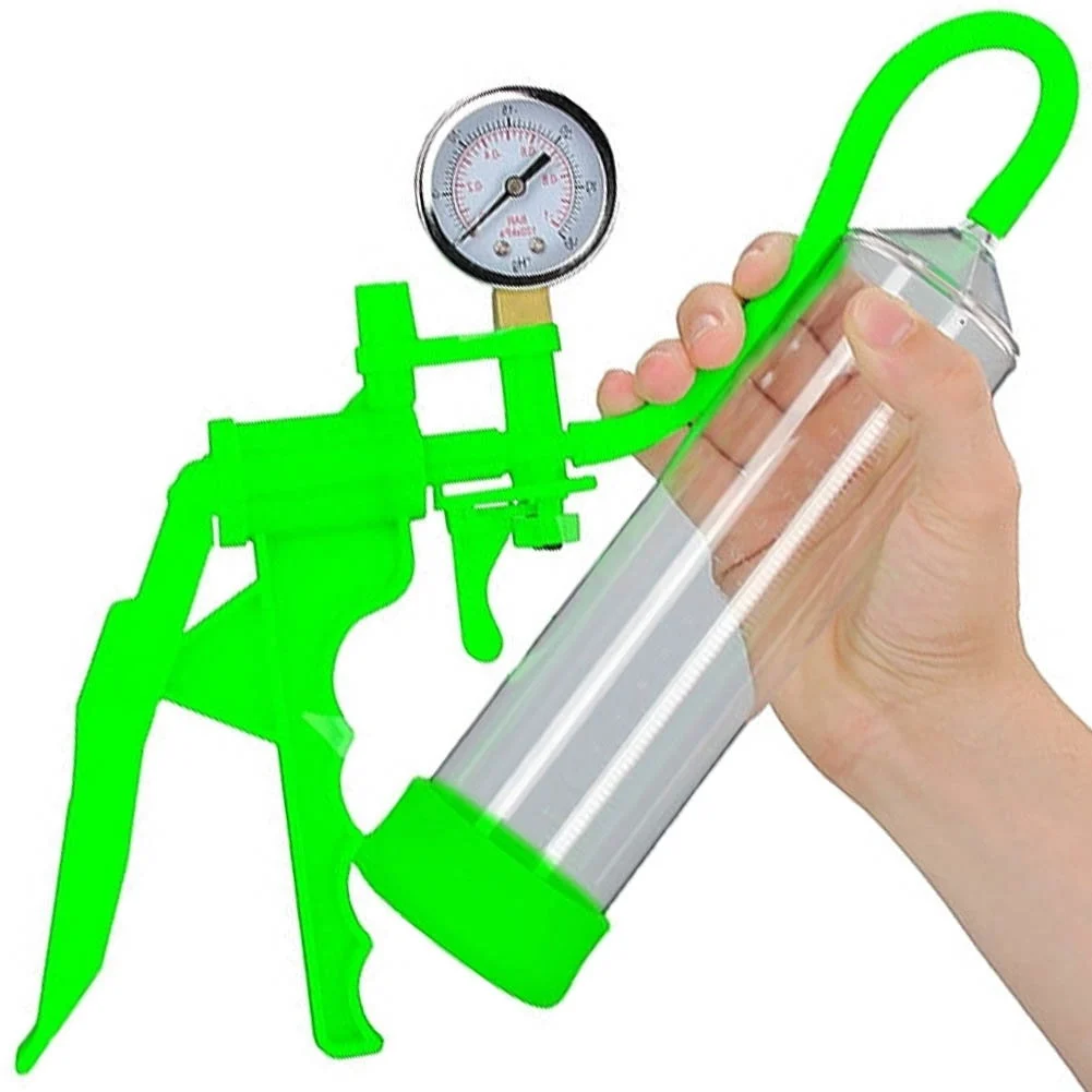 Ouch Glow in the Dark Elite Beginner Penis Pump, 8.25" by 2.5", Neon Green