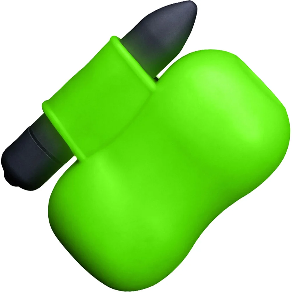 Ouch Glow in the Dark Vibrating Masturbator, Neon Green