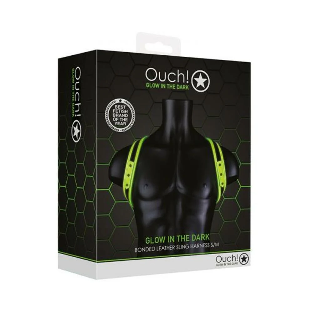 Ouch! Glow Sling Harness - Glow In The Dark - Green