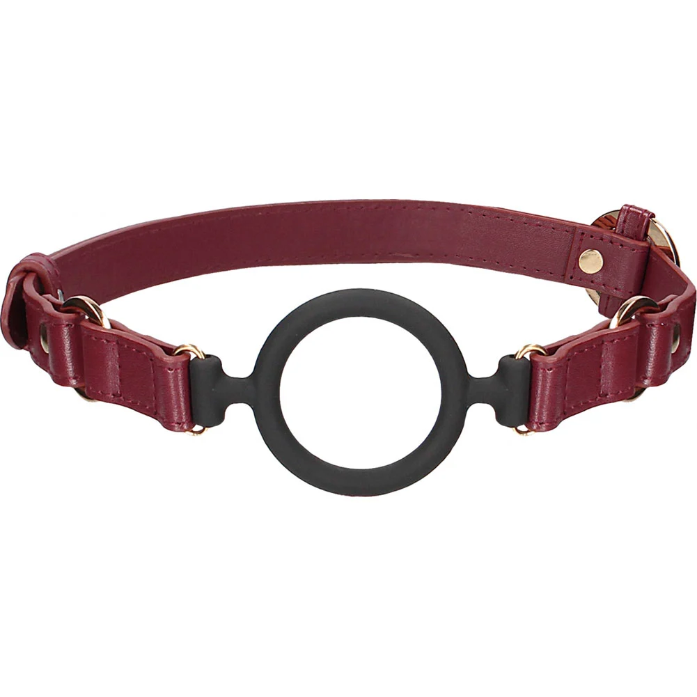 Ouch Halo Silicone Ring Gag, 2", Burgundy