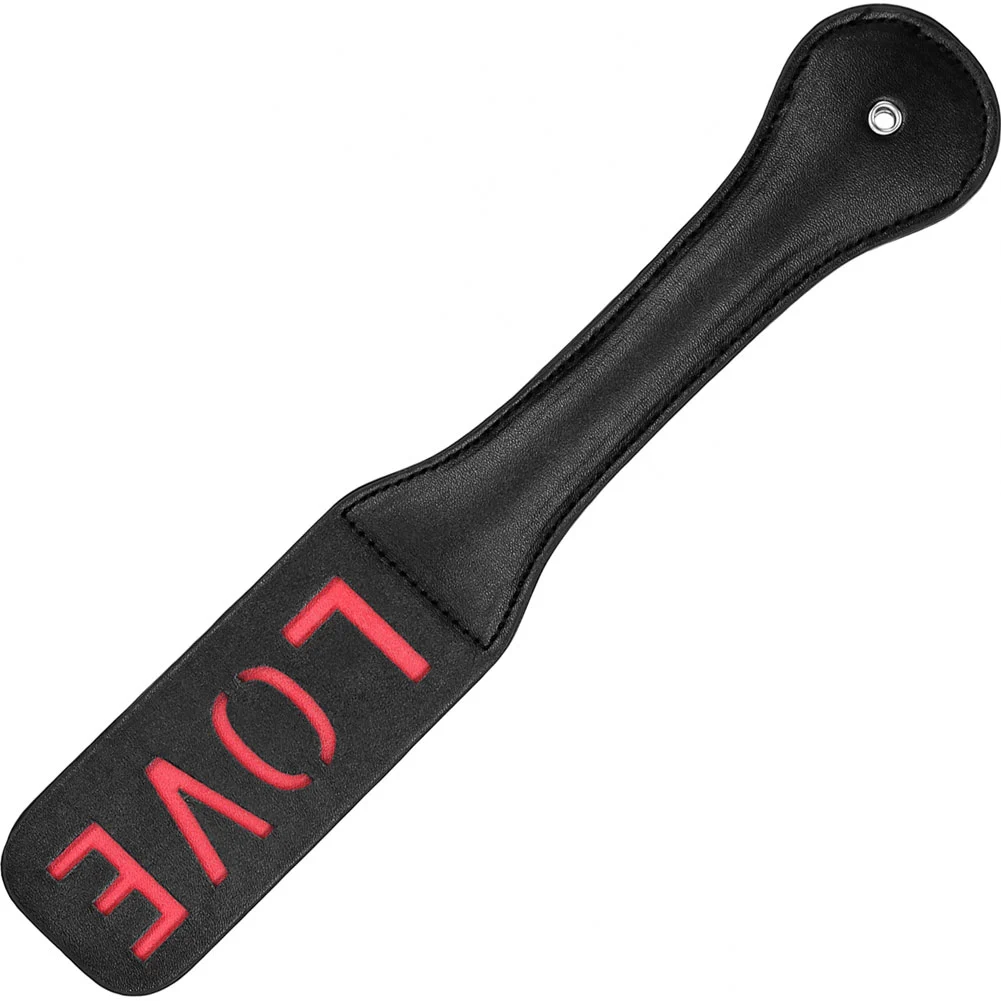 Ouch LOVE Faux Leather Paddle, 12.5", Black