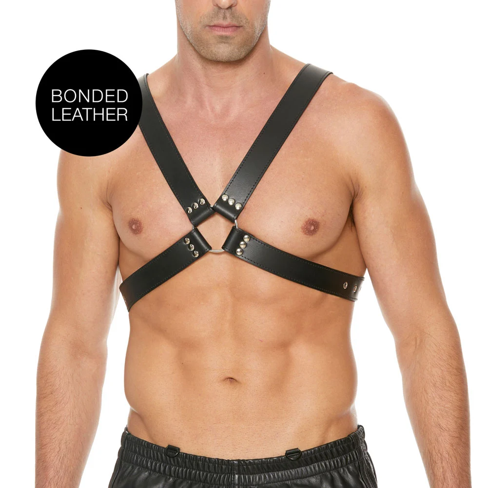 Ouch Mens Large Buckle Harness, One Size, Black