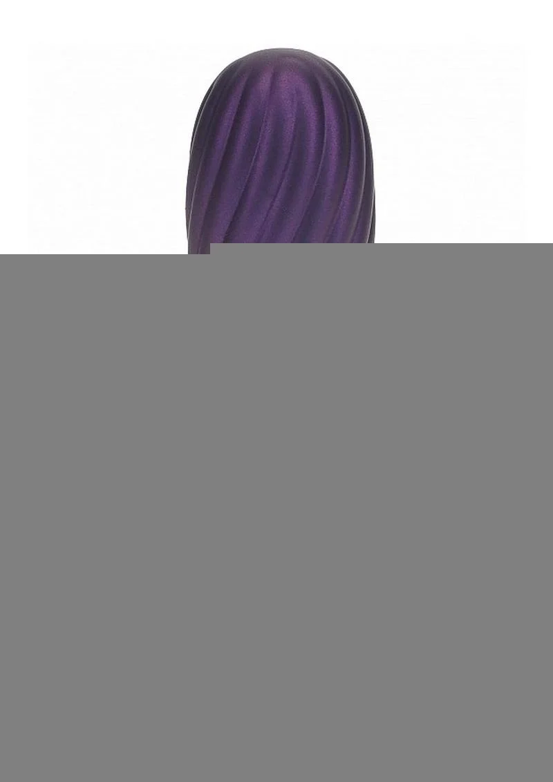Ouch! Ribbed Anal Plug Silicone - Metallic
