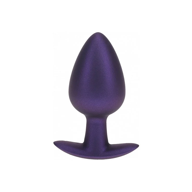 Ouch! Smooth Silicone Anal Plug Large 3.5 in., Purple
