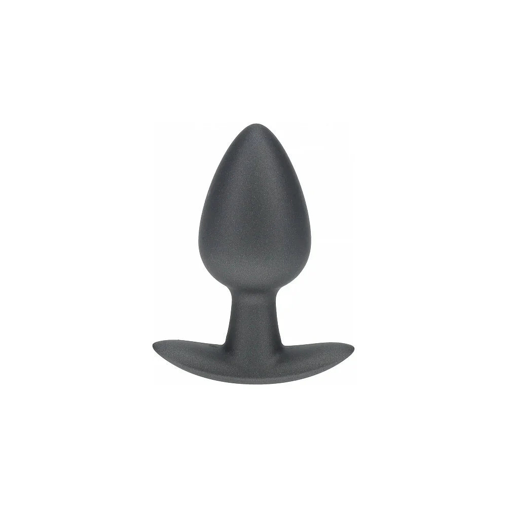 Ouch! Smooth Silicone Anal Plug, Medium 3.1 in, Smoke