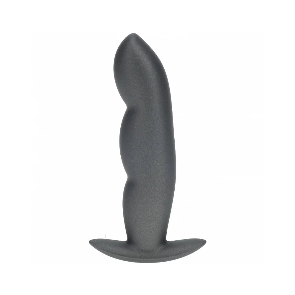 Ouch! Smooth Silicone Finger Anal Plug 4.6 Inch Smoke