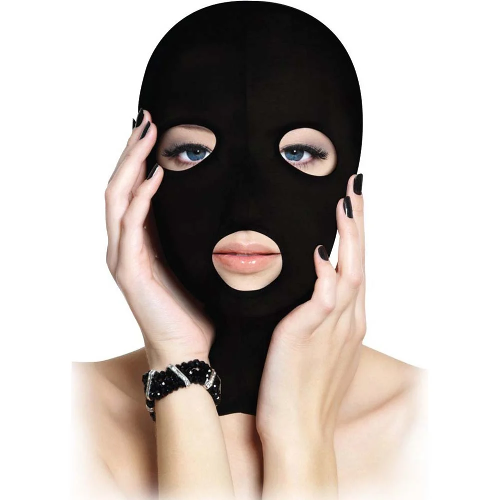 Ouch Subversion 3 Hole Hood Mask, One Size, Black