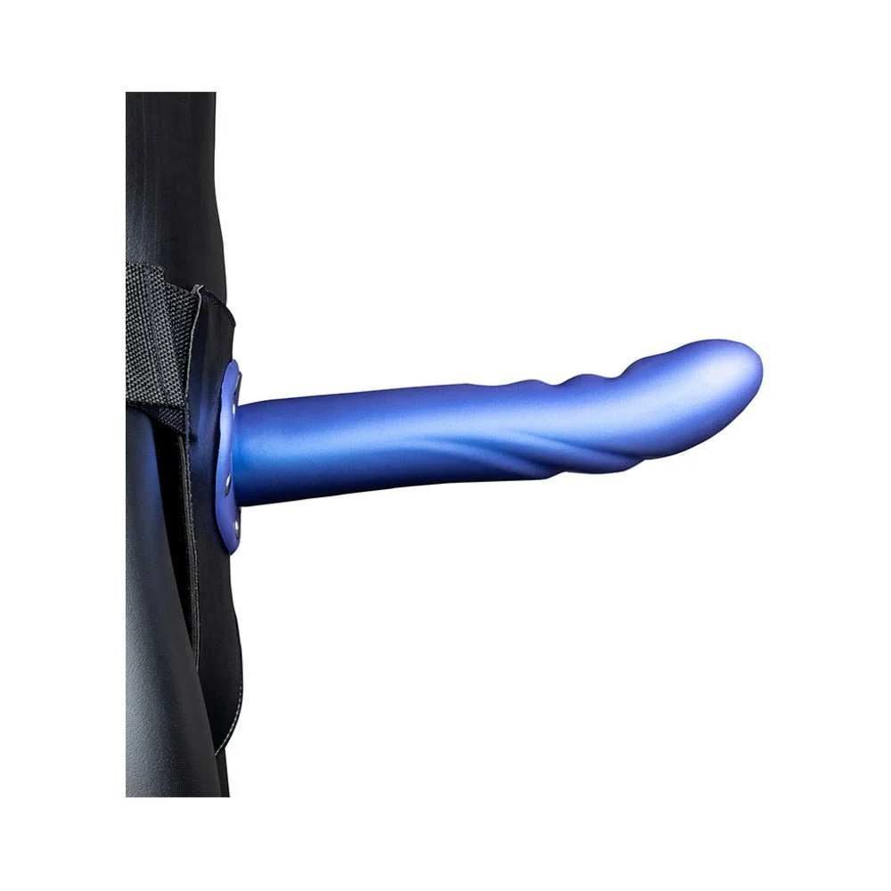 Ouch! Textured Curved Hollow Strap-on 8 In.