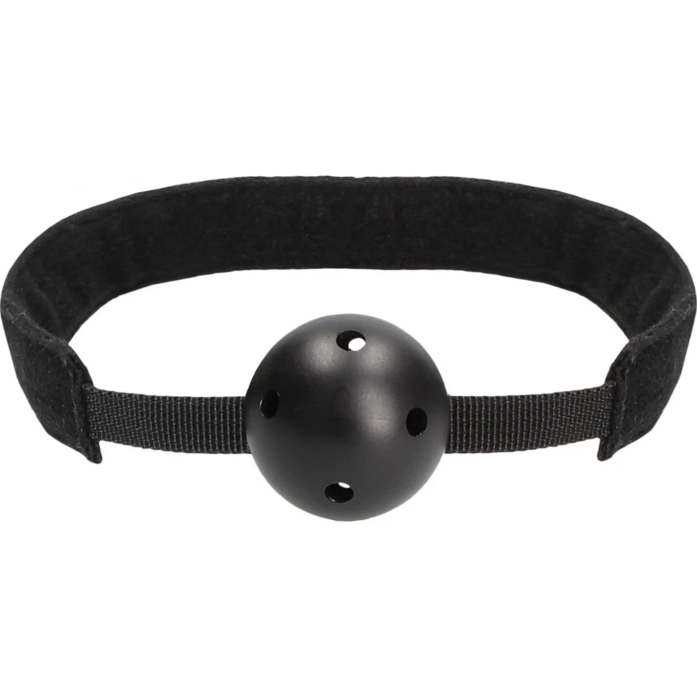 Ouch Velvet and Velcro Adjustable Breathable Gag, Black