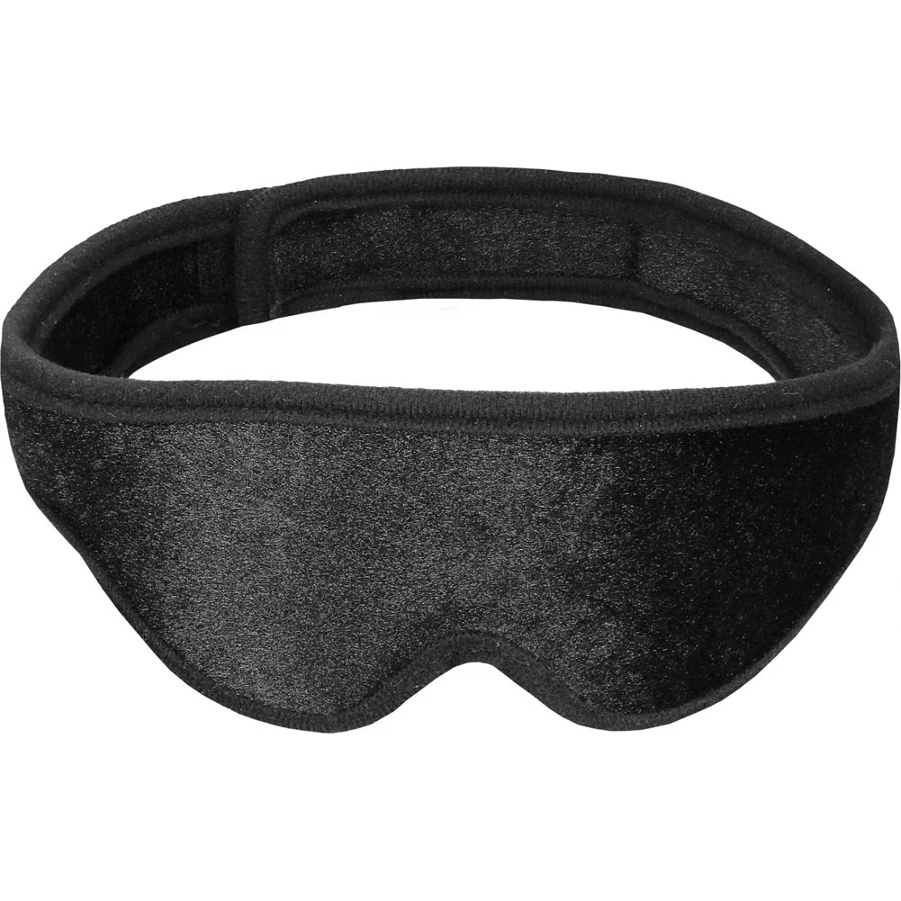 Ouch Velvet and Velcro Adjustable Eye Mask, Black