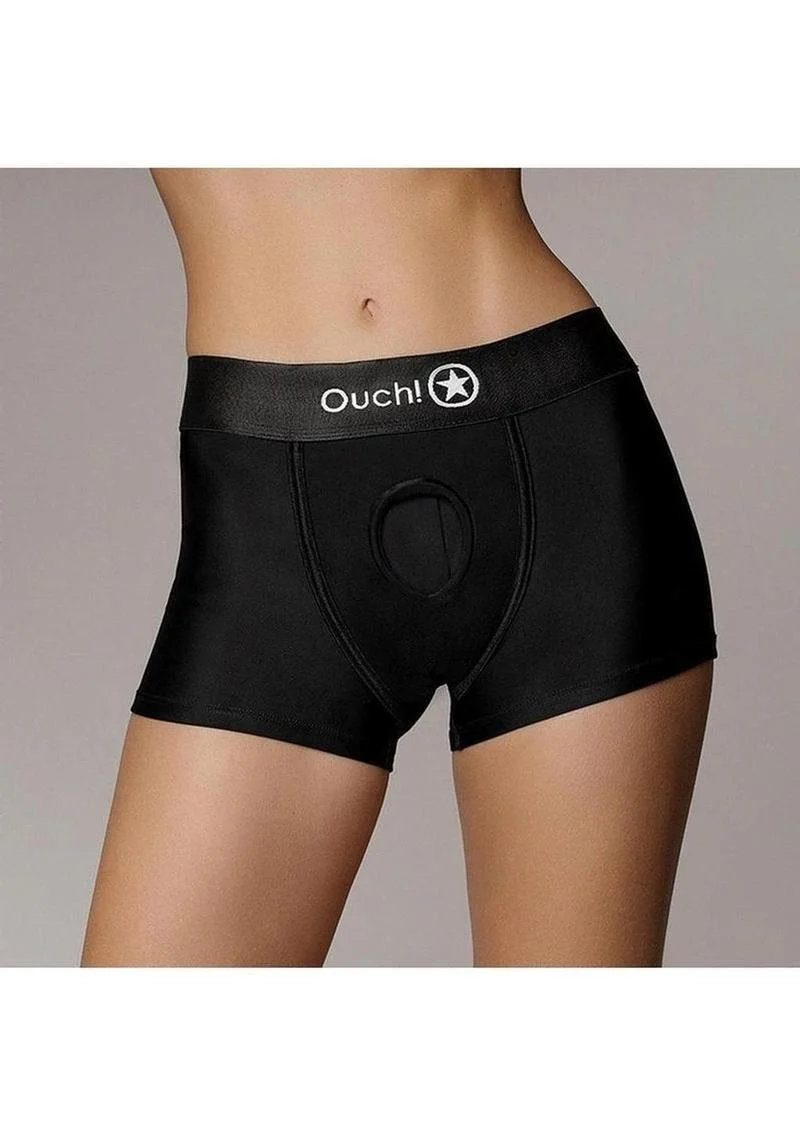 Ouch! Vibrating Strap-On Boxer Rechargeable