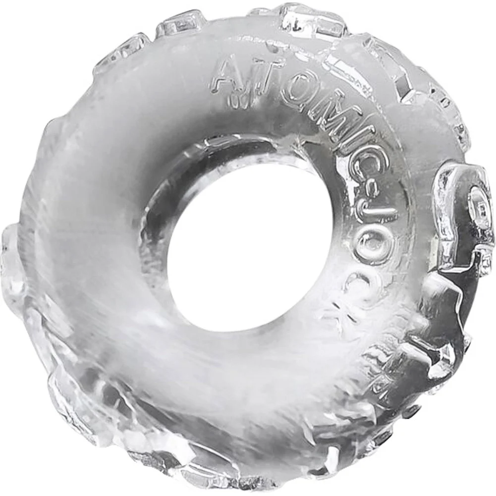OxBalls Atomic Jock Jelly Bean Penis Ring, 1", Crystal Clear