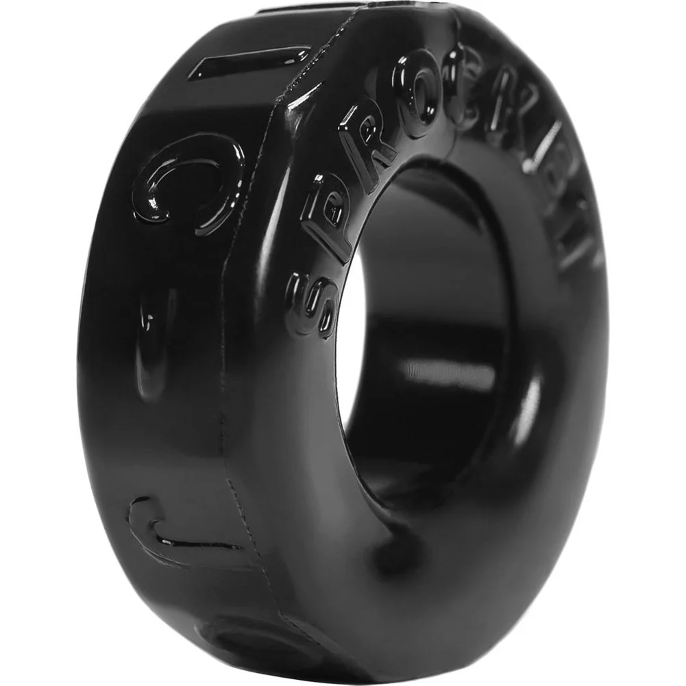 OxBalls Atomic Jock Sprocket Super Stretch Penis Ring, 1", Black
