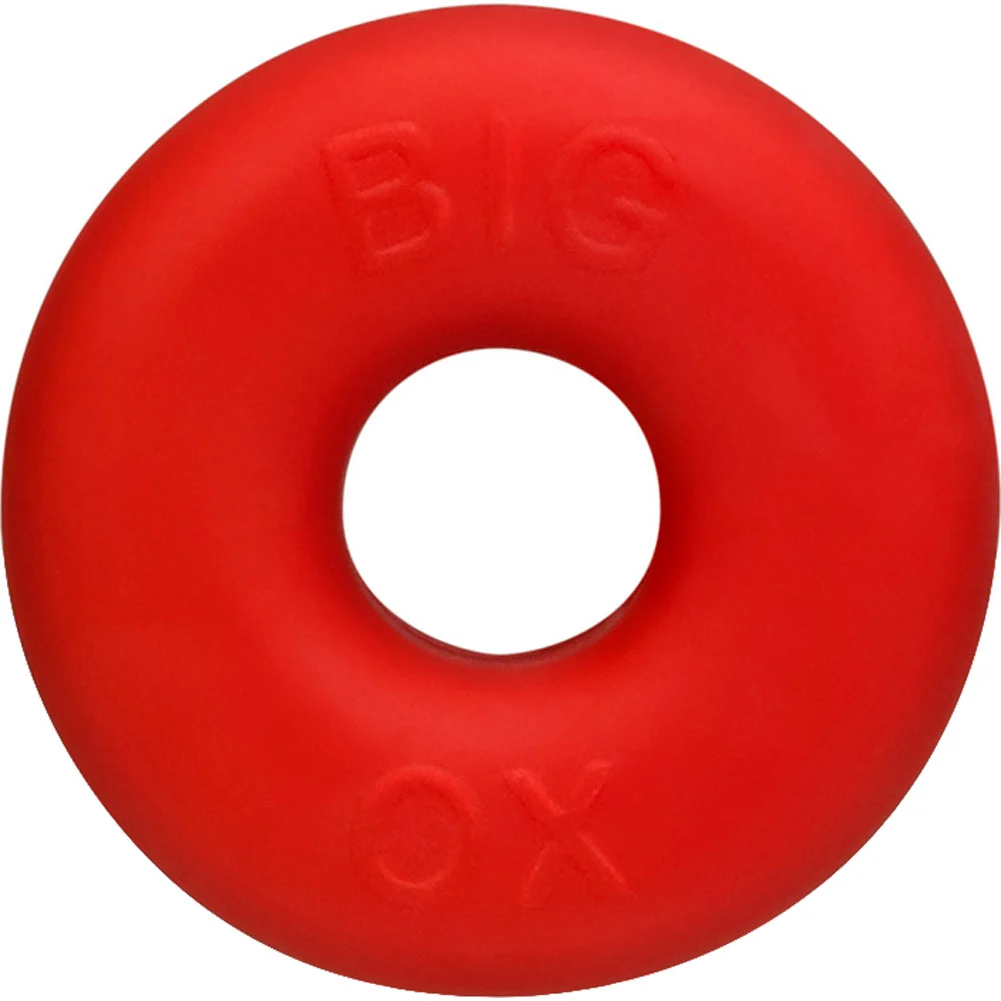 OxBalls Big Ox Penis Ring with Plus Silicone, 2.25", Red Ice