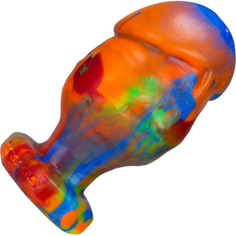 OxBalls Honcho-3 Dicky Silicone Buttplug, 6", Rainbow