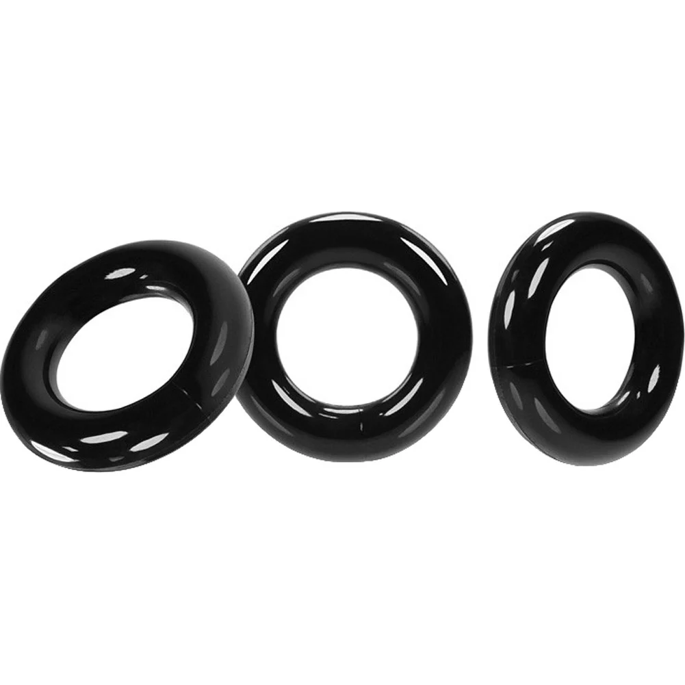 Oxballs Willy Rings 3-Pack Penis Rings, 1.5", Black