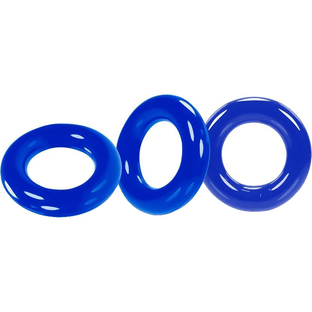 Oxballs Willy Rings 3-Pack Penis Rings, 1.5", Police Blue