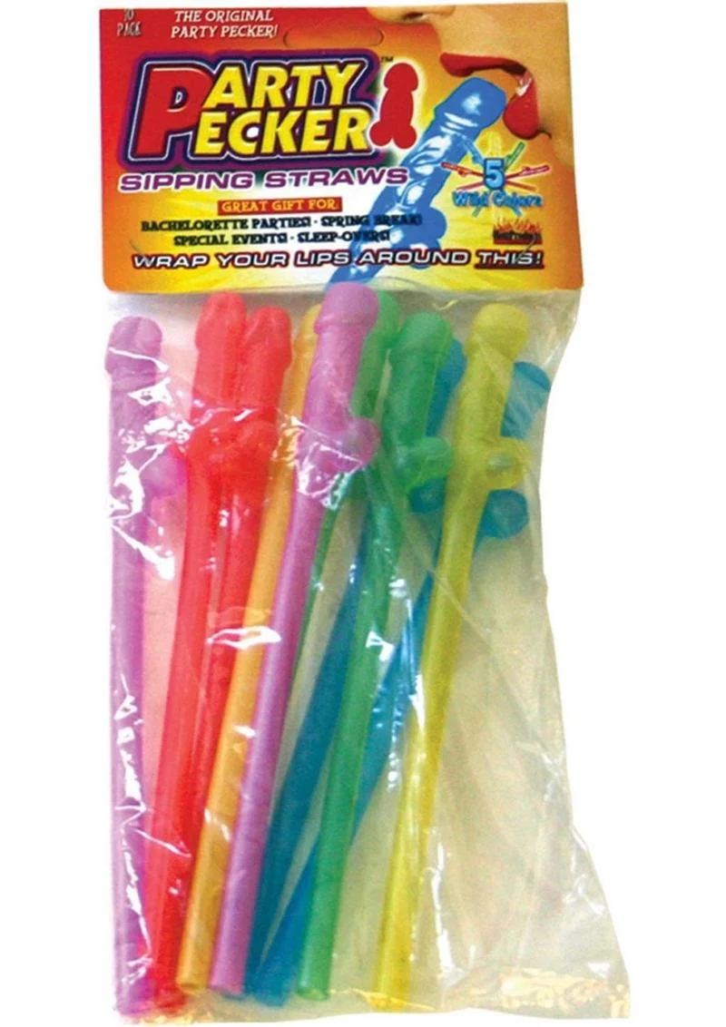 Party Pecker Sipping Straws