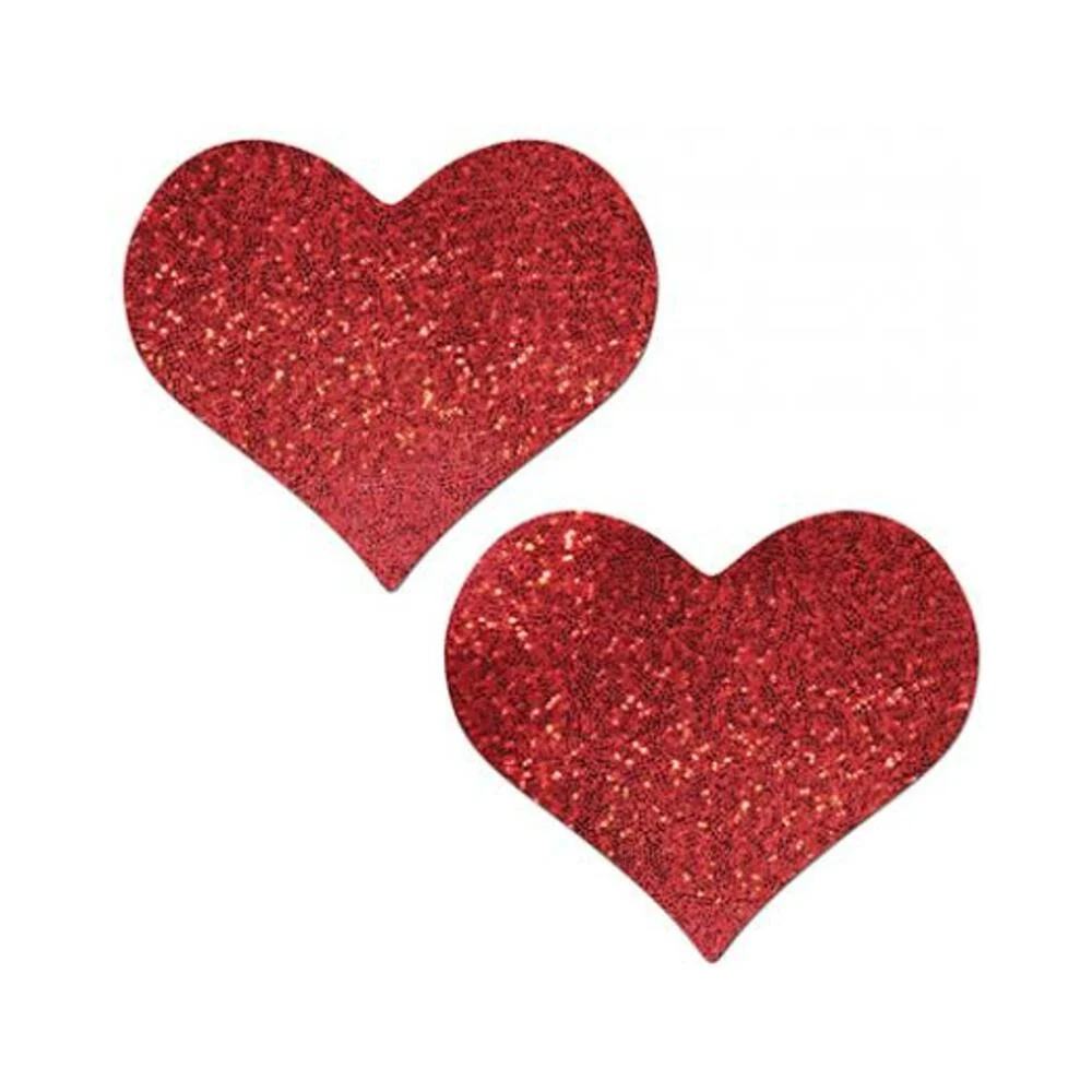 Pastease Heart Glitter Red Fuller Coverage
