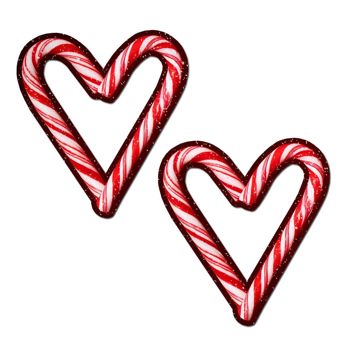 Pastease Holiday Candy Cane Heart- Red/white O/s